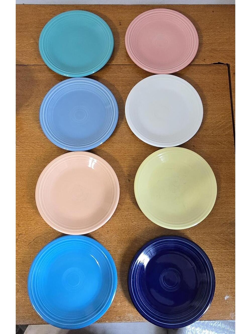 Lot of 8 Fiestaware Salad Plates 6.5" Mix & Match Colors Vintage/Post-86